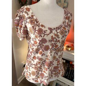 no comment floral top size XL